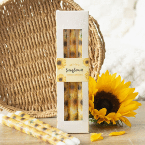 set de 3 velas girasol