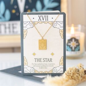 colgante dorado carta tarot la estrella
