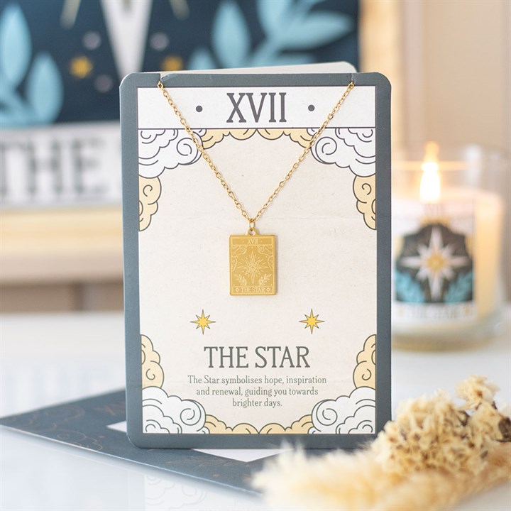 colgante dorado carta tarot la estrella