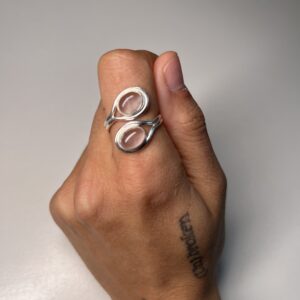 anillo afrodita cuarzo rosa 1